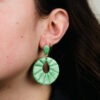 groene handgemaakte oorbellen